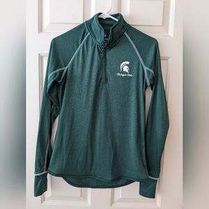 Women's Colosseum Michigan State University quarter zip size M
